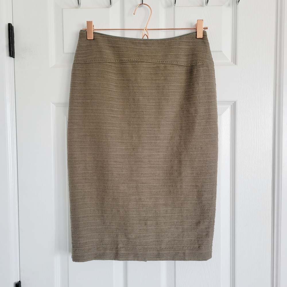 Moulinette Soeurs Olive‎ Green Pencil Skirt
